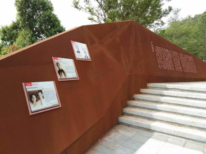 禹会耐候钢挡土墙